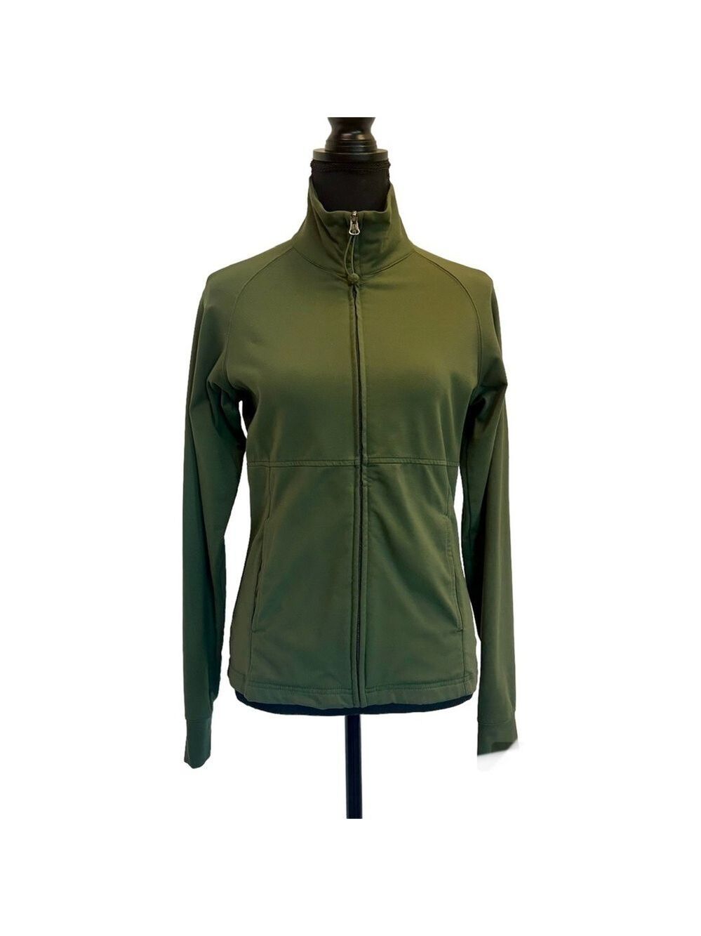 Tuff Athletics forest green zip up jacket Sz M